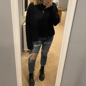 JBD Mid Wash Ripped Straight Leg Jeans (Low Rise)